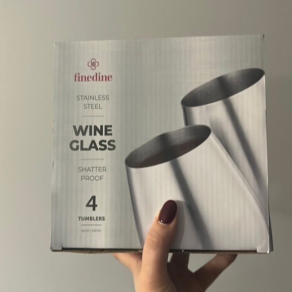 finedine Other - NIB Finedine Stainless Steel Wine Glasses